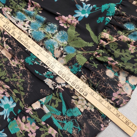 Melonie T Dress Floral Tiered Ruffle Neck Whimsigoth Fairy Goth Cottagecore M - Picture 16 of 16